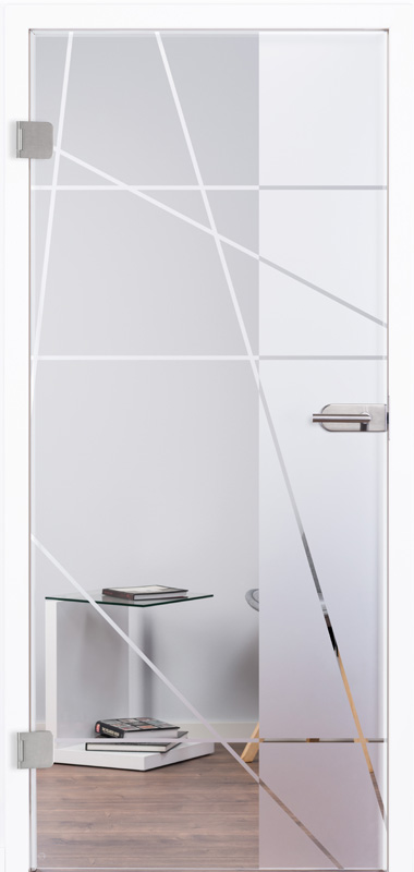 Loft Glastüren mit Motiv PK2 Siebdruck
