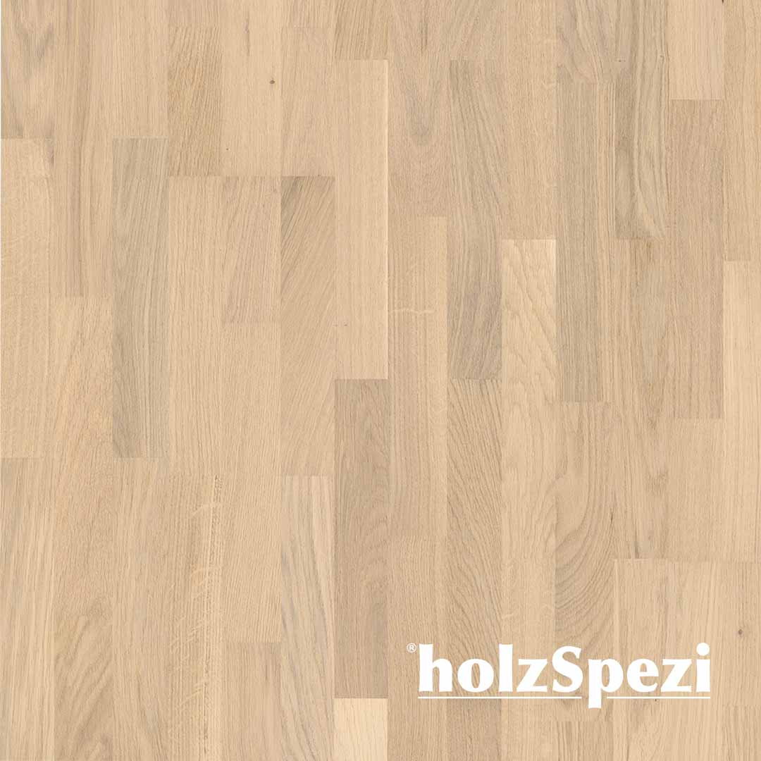 Fertigparkett Schiffsboden Eiche WERRA, gebürstet, weiß, matt lackiert