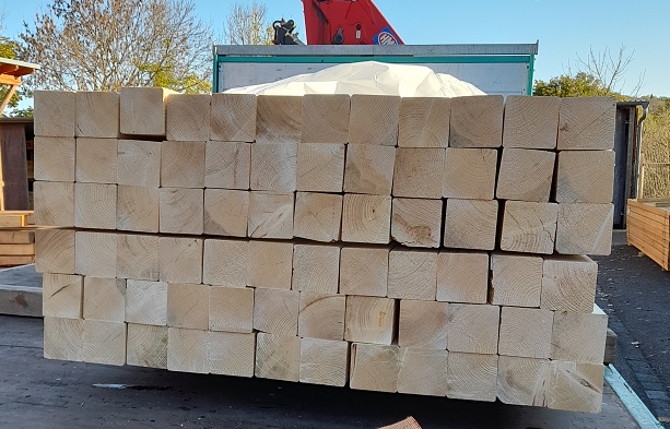 9x9 Konstruktionsvollholz (KVH) Fichte 5m