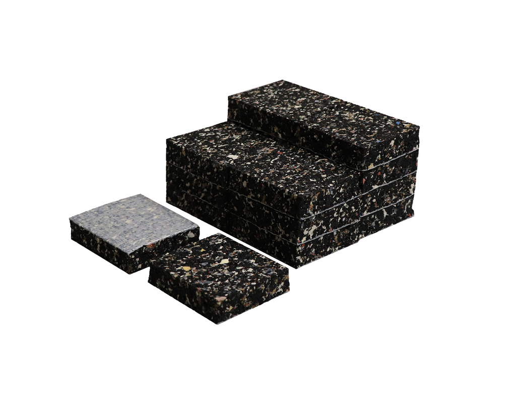 Terrassenpad, Gummi-Granulat Pads, selbstklebend 20x80x70mm 16 Stück, Krt.: