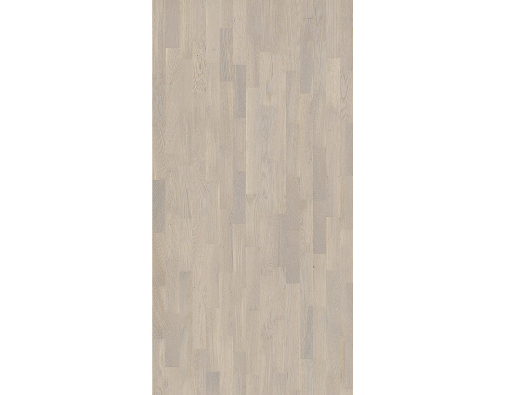 HOLZLOC Holz-Fertigparkett, 3-Stab Eiche rustikal, gebürstet weiß geölt