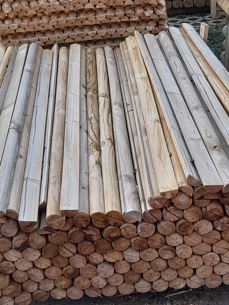 Zaunlatte 6cm breit gekegelt, KDI grün