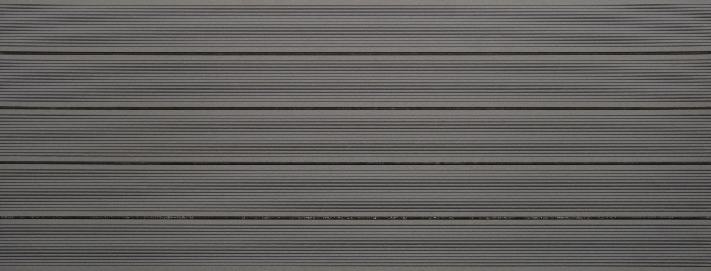 WPC-Terrassendiele massiv hellgrau gerillt