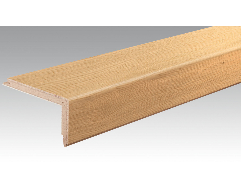 Treppenkante Parkett L-Profil 2150x13mm 9001 Eiche lebhaft ultramattlackiert