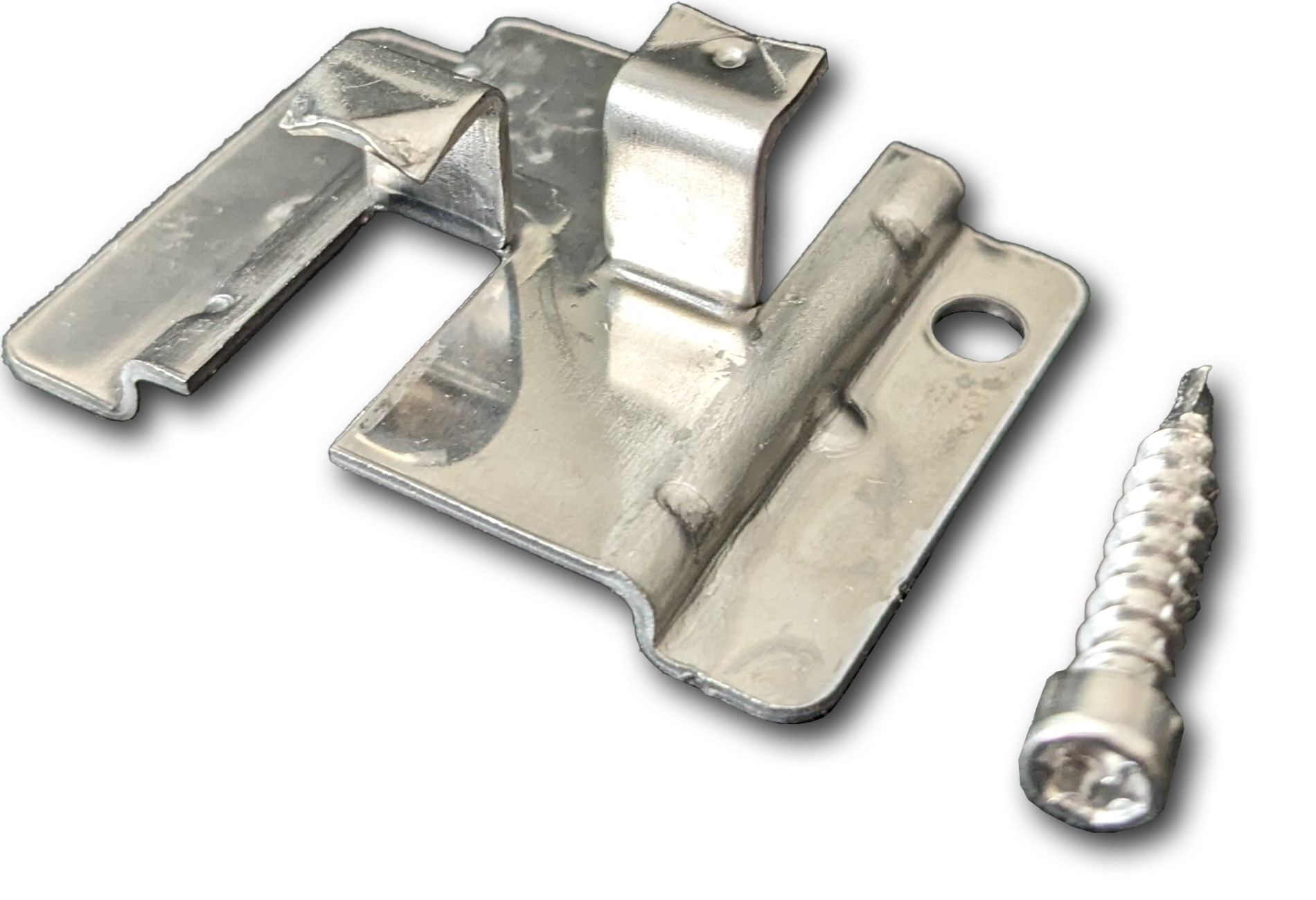 holzSpezi WPC Befestigungsclip - Edelstahl incl. Edelstahlbohrschraube