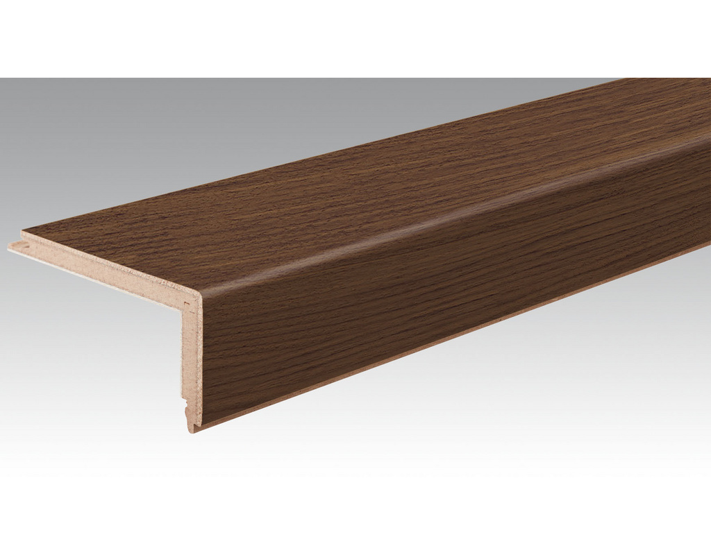 Treppenkante Parkett L-Profil 2150x13mm 9009 Nussbaum amerikanisch lebhaft