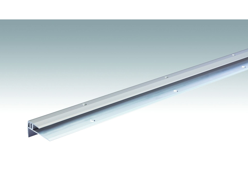 Treppenkantenprofil Typ 203 Edelstahl-Oberfläche 340, (7-16 mm)