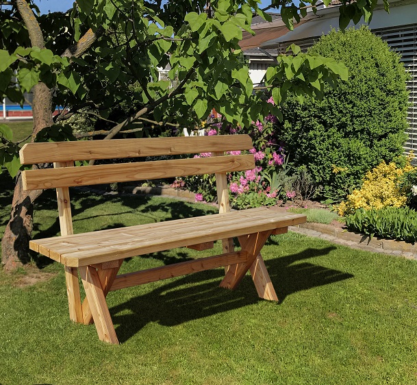 Waldfee Bank mit Lehne