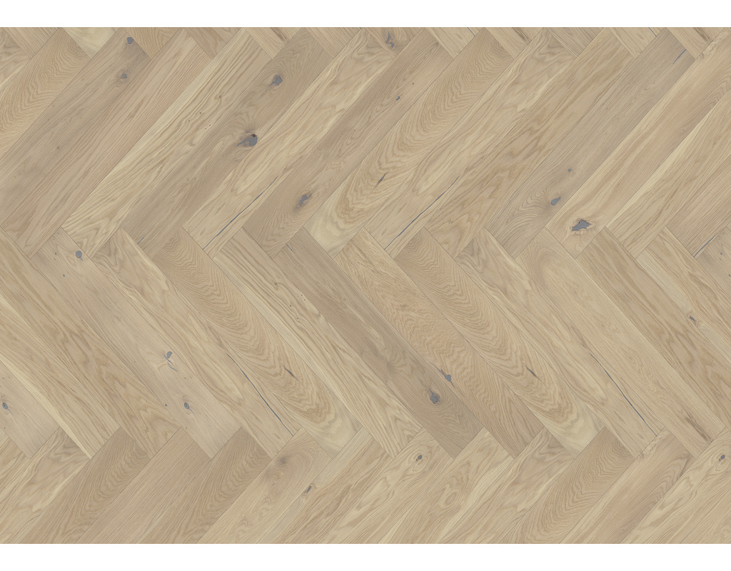 Fischgrätparkett Chateau FoltDown Eiche Apremont Rustikal, weiß geölt