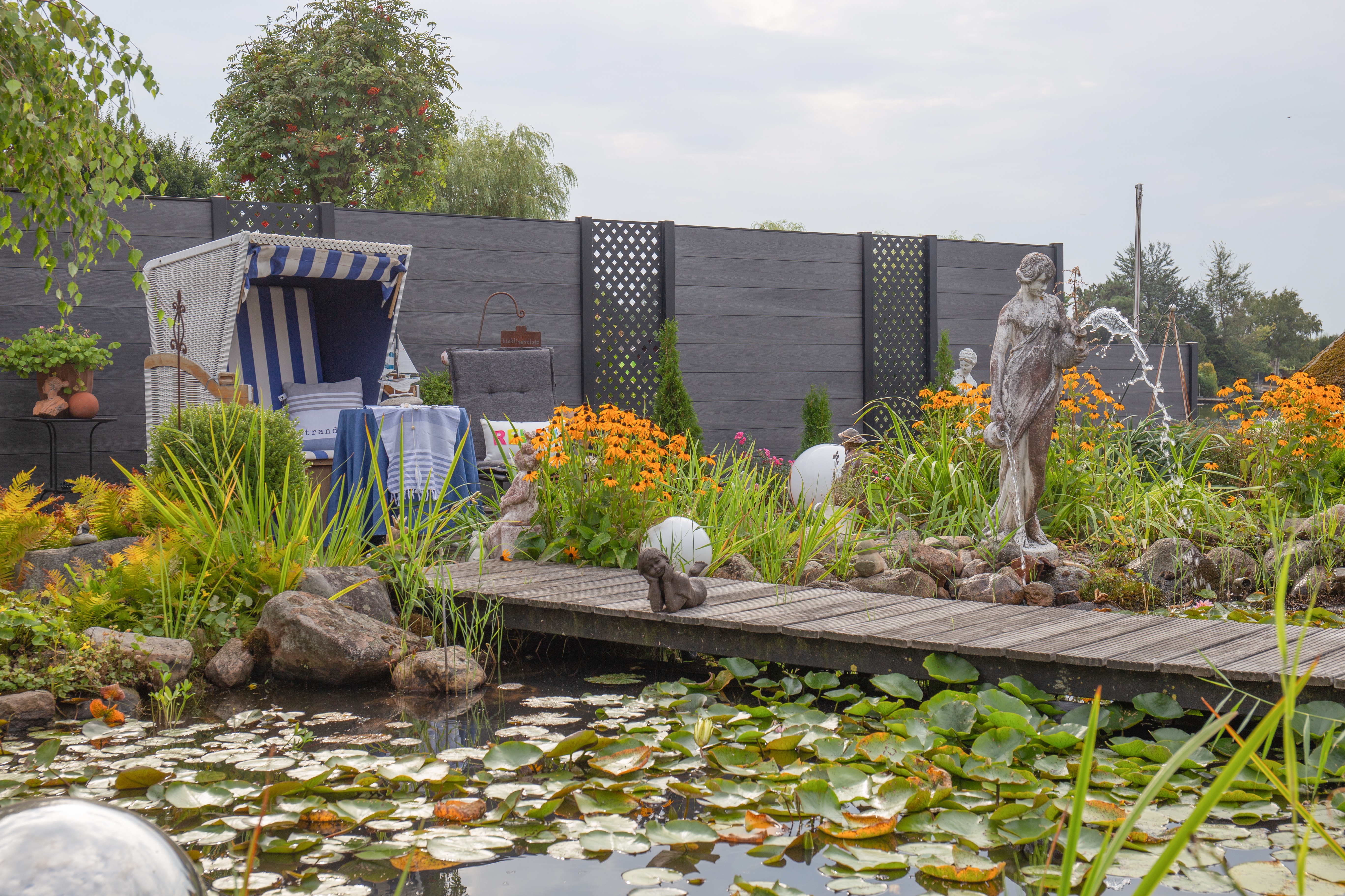 Coex-Steckzaun-Set Kieselgrau