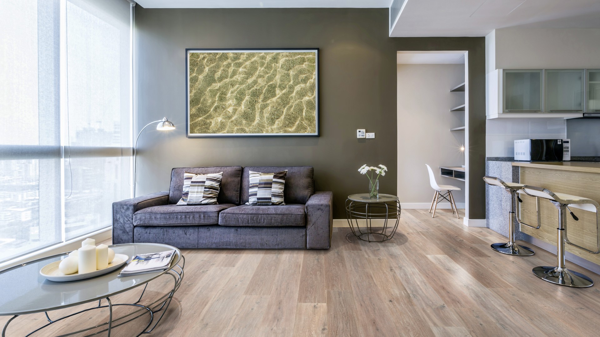 Fertigparkett Landhausdiele Eiche ELBE -S-, handgehobelt, rustikal, geräuchert, weiß geölt