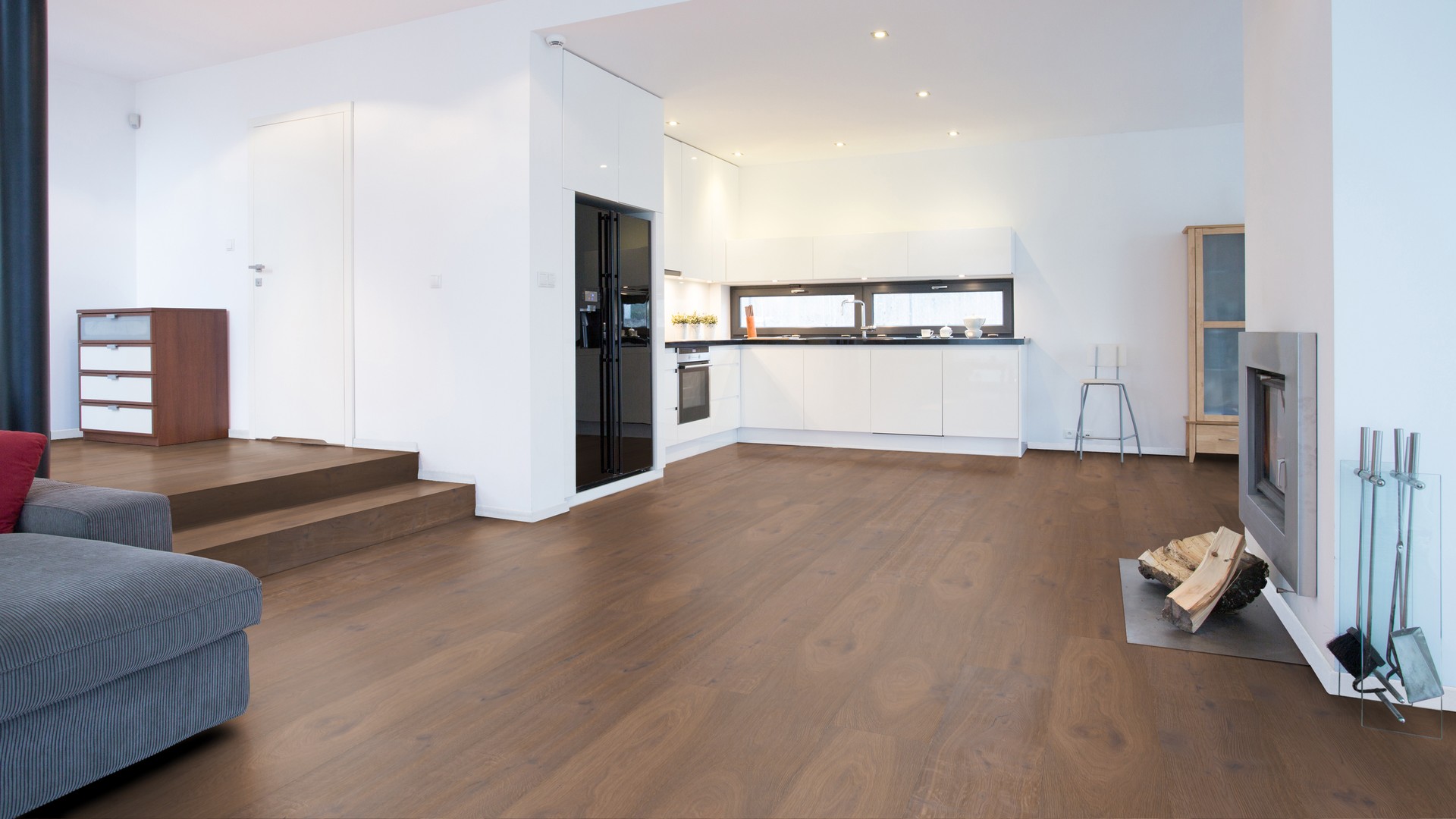 Fertigparkett Landhausdiele Eiche REGNITZ gebürstet, kerngeräuchert, weiß geölt