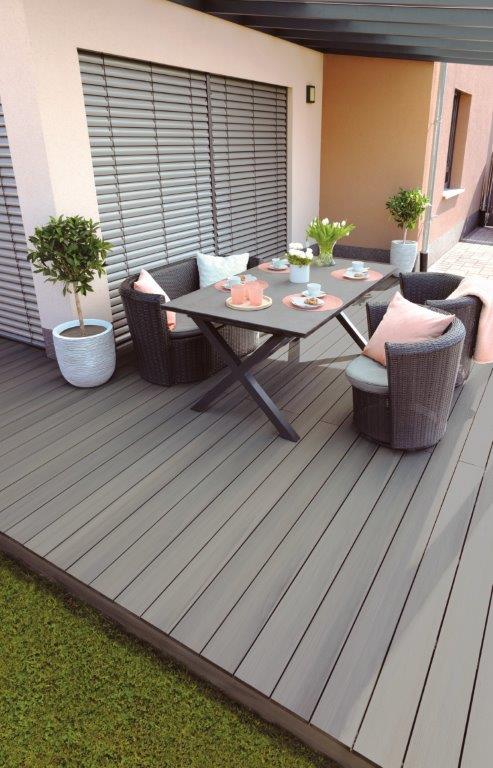 Terralan BPC-Terrassendiele 270 Walchensee, hellgrau /dunkelbraun