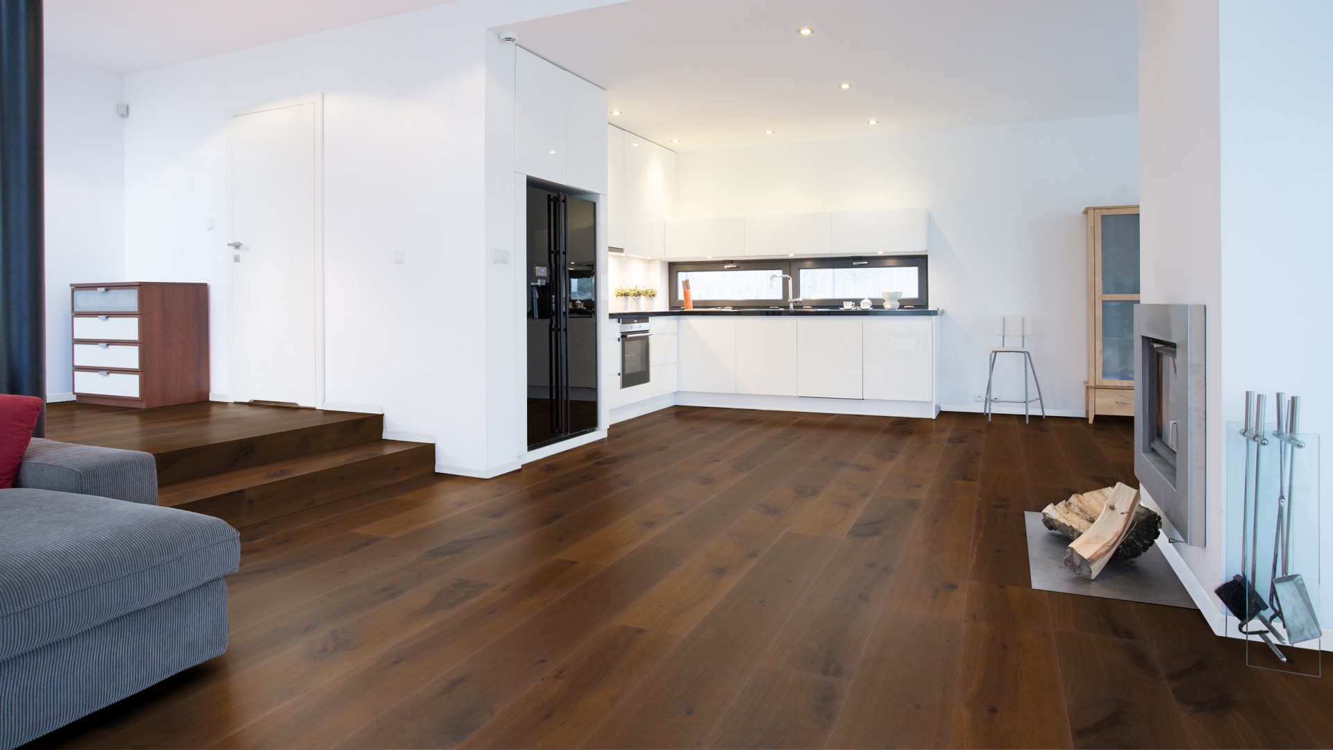 Fertigparkett Landhausdiele Eiche HAVEL gebürstet, kerngeräuchert, natur geölt