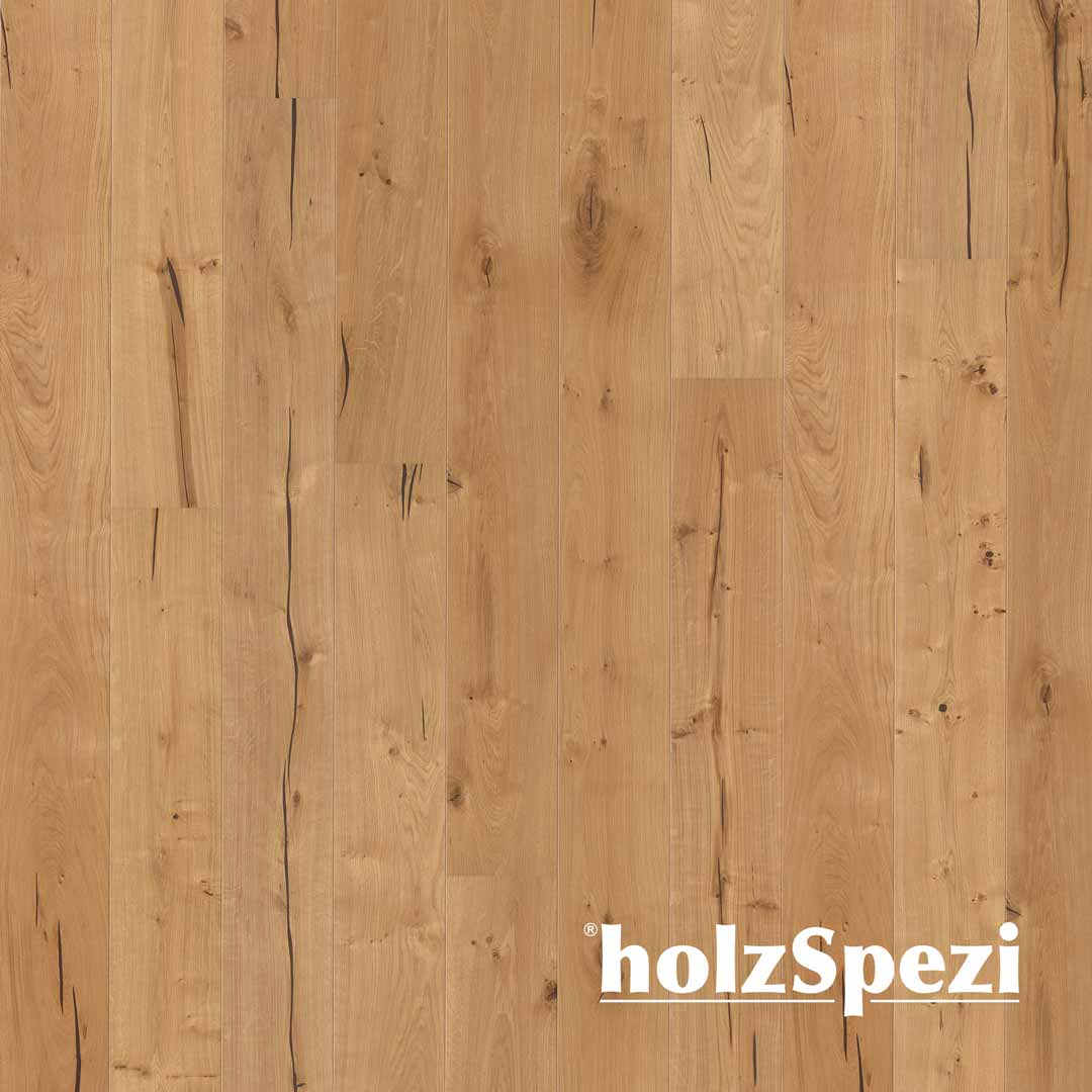 Fertigparkett Landhausdiele Eiche LEINE, gebürstet, natur geölt