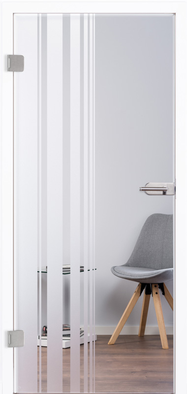 Loft Glastüren mit Motiv PK2 Sandstrahlung