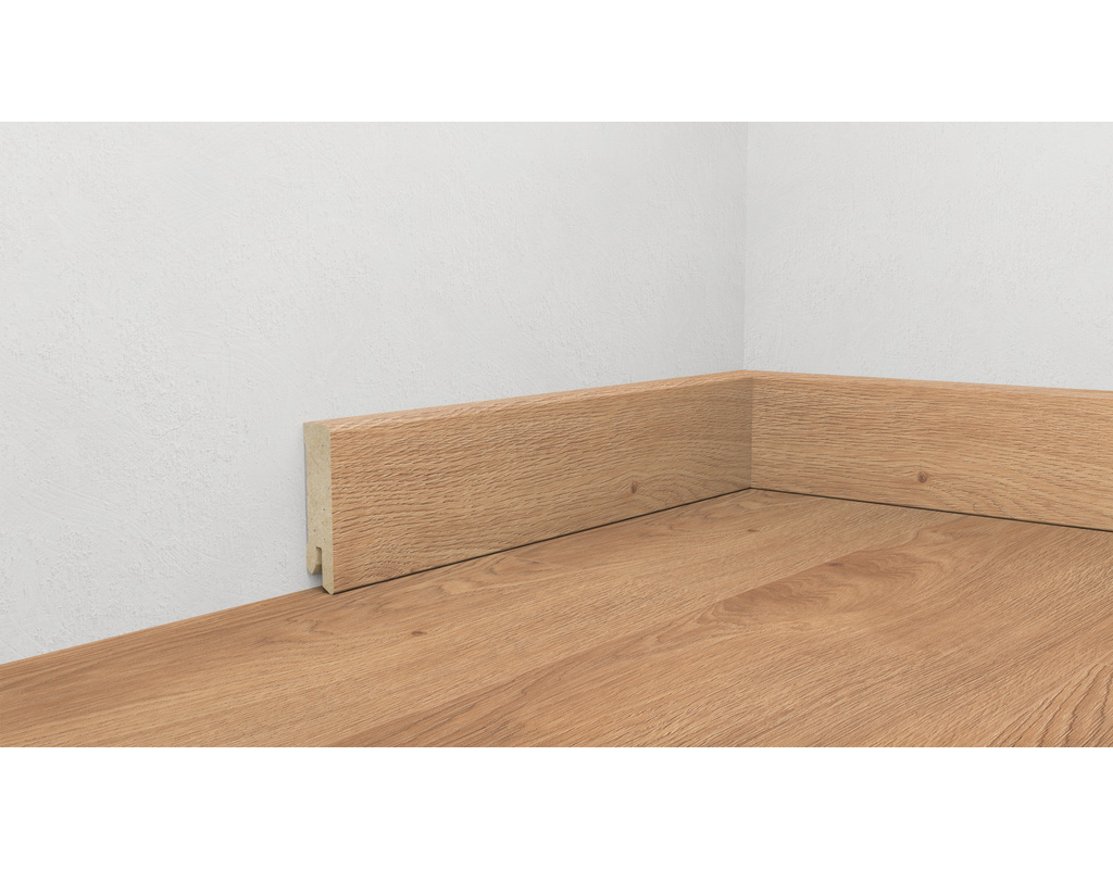 Fußleiste 60, Profil 6055 152 - Lärche Drobak/Eiche La Paza 2200x15x60mm