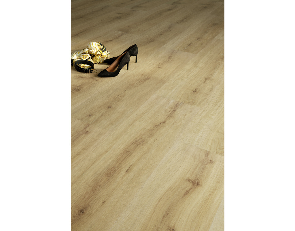 Corelan Design-Korkboden KF Eiche Savanne HotCoating-Lack Zum Verkleben - wohnfertig, Kl 23/32