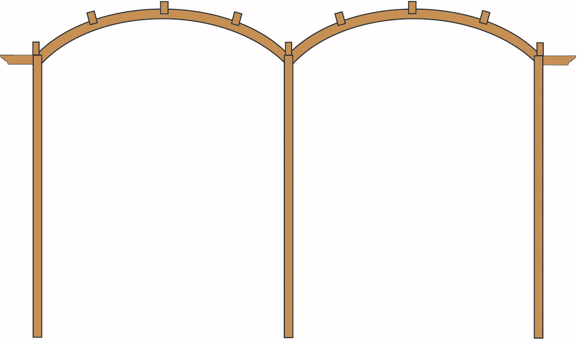 Pergola Mira Leimholzbogen