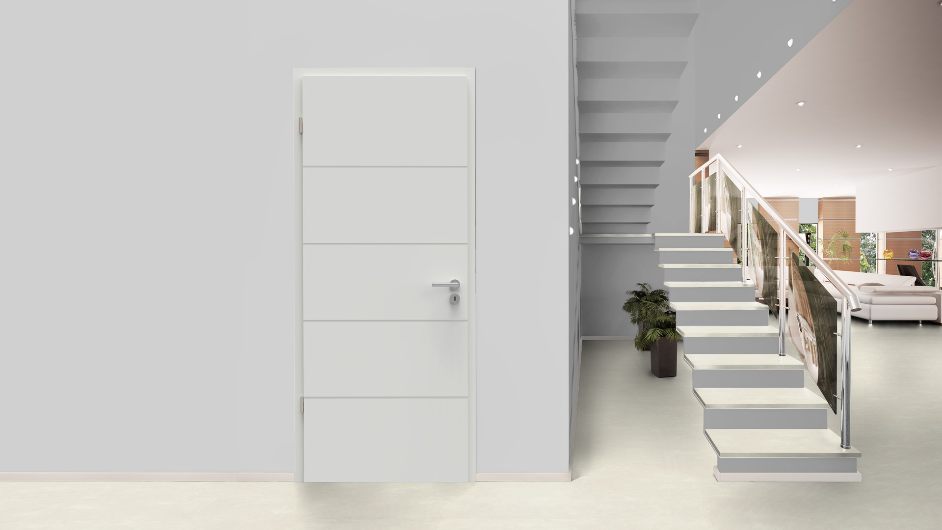 Stiltürblatt STOCKHOLM-RSP-Weißlack 9010-E