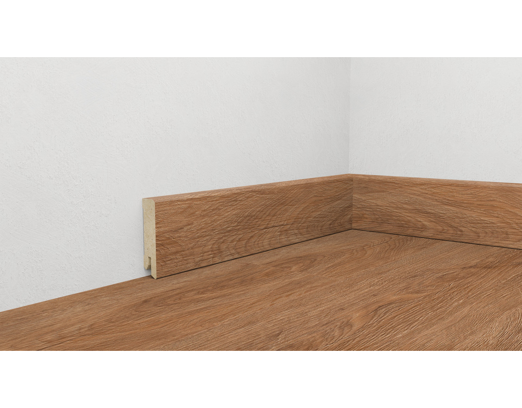 Fußleiste 60, Profil 6055 26 - Eiche classic 2200x15x60mm