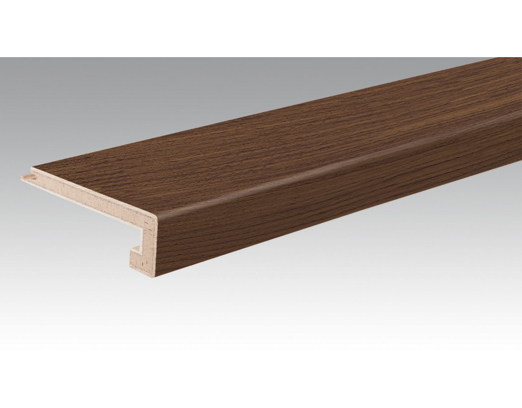 Treppenkante Parkett U-Profil 2150x13mm 9009 Nussbaum amerikanisch lebhaft