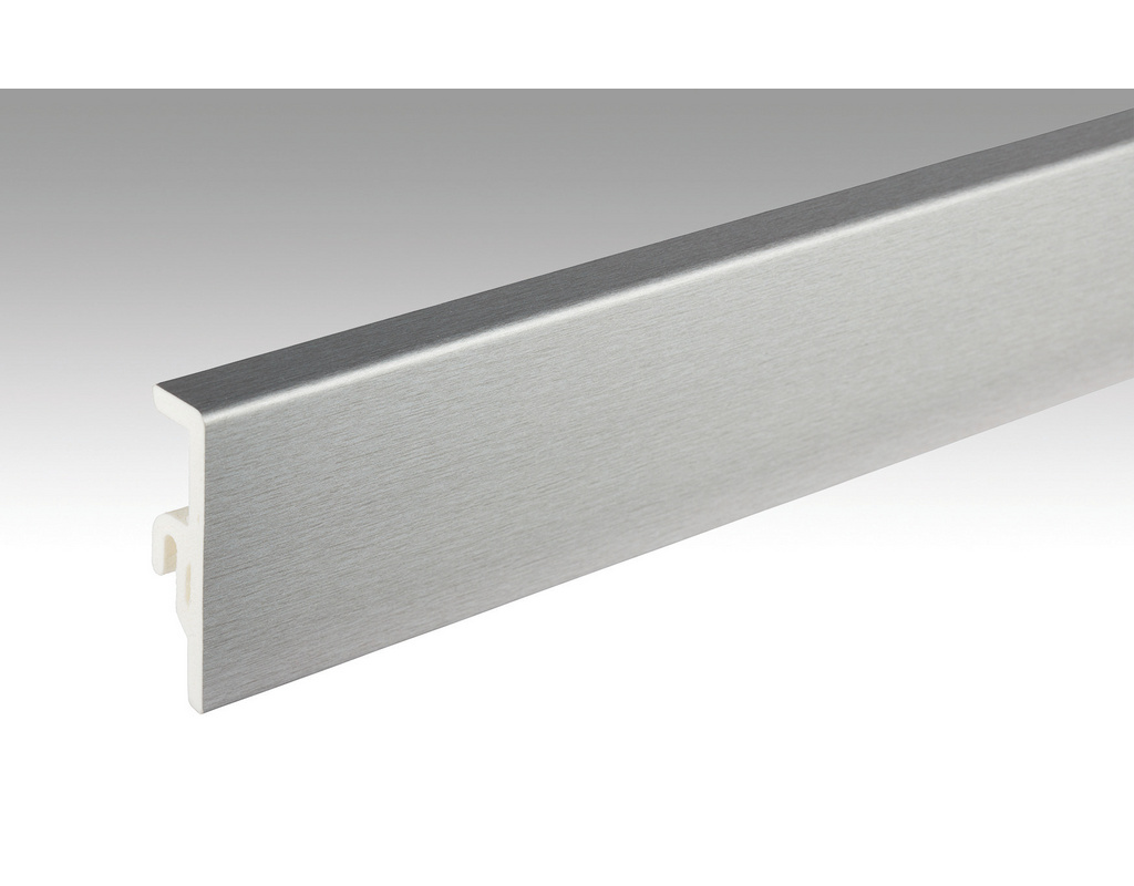 Dekor-Fußleiste Profil 20 PK Aqua 063 Edelstahl