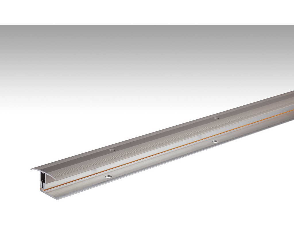 Übergangsprofil Flexo Typ 302 (7 bis 17 mm) Edelstahl-Oberfläche
