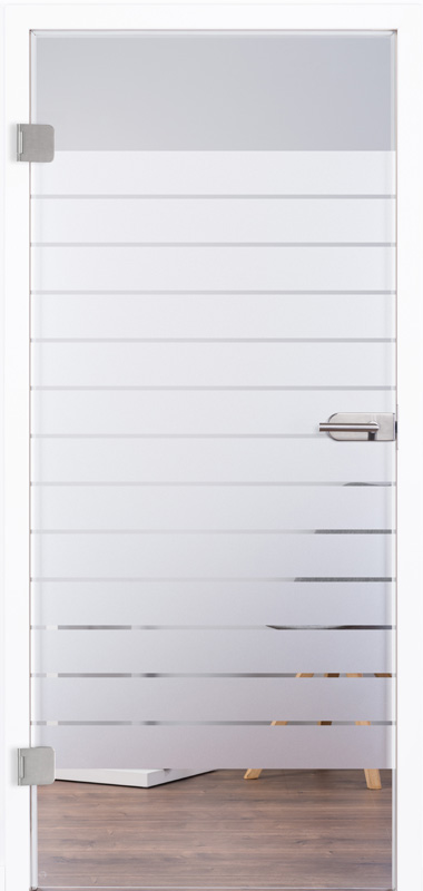Loft Glastüren mit Motiv PK2 Sandstrahlung