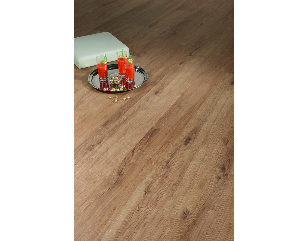 Corelan Design-Korkboden HDF Waldeiche HotCoating-Lack Klick-Verlegung - wohnfertig, Kl 23/32