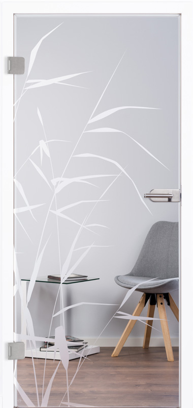 Loft Glastüren mit Motiv PK2 Sandstrahlung