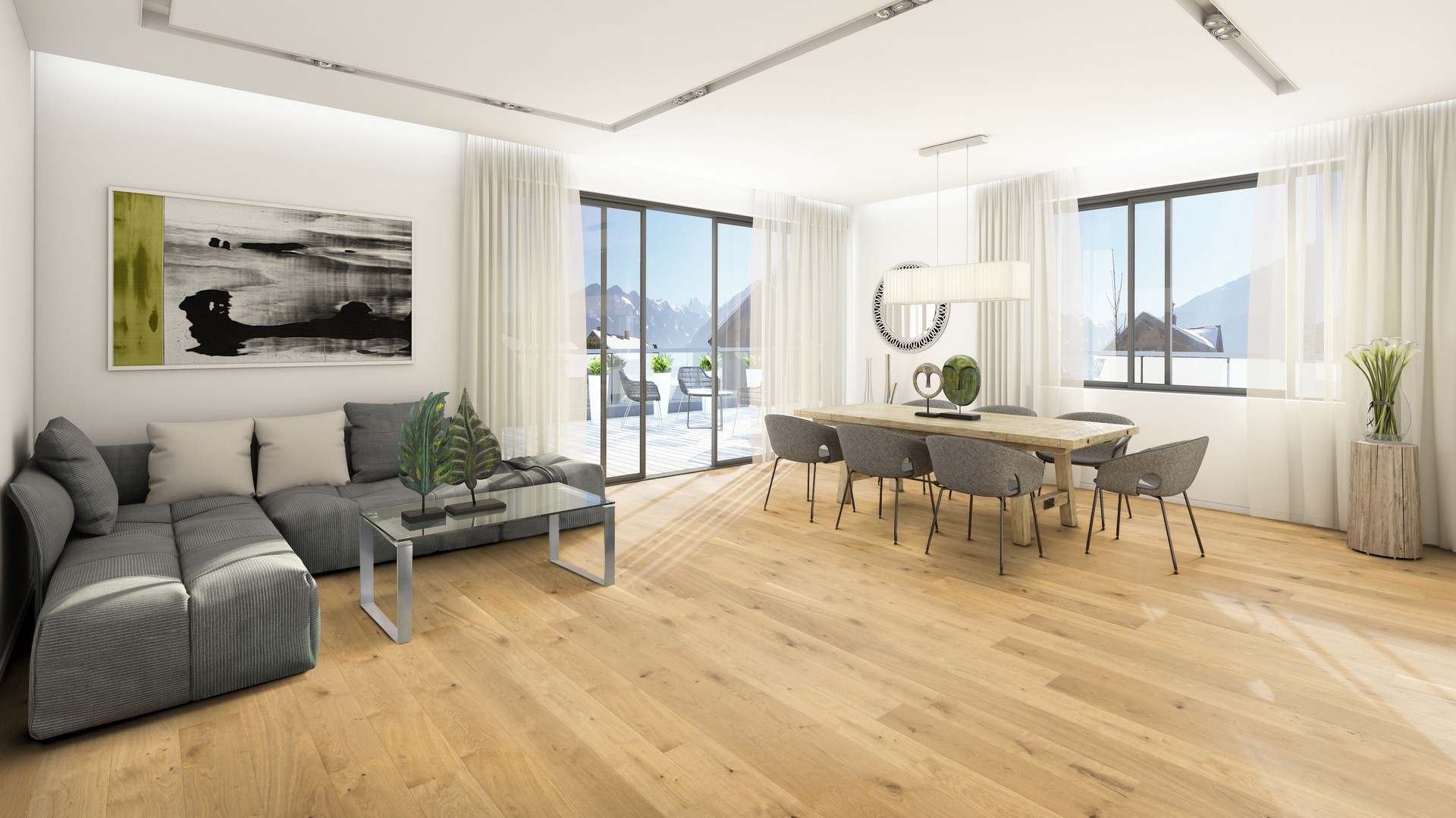 Fertigparkett Landhausdiele Eiche NAAB, gebürstet, natur geölt