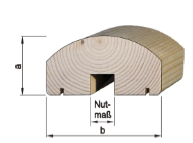 Held Handlauf gewölbt 45x95 Fichte