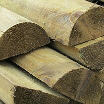 Zaunriegel 8cm halbrund KDI grün